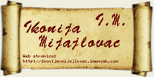 Ikonija Mijajlovac vizit kartica